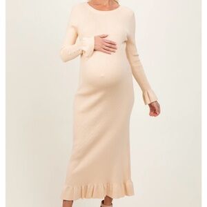 Pinkblush Yellow Bow Back Maternity Dress